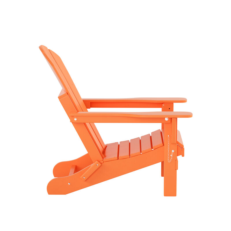 WestinTrends 4-Piece Folding Adirondack Chair With Footrest Ottoman Set