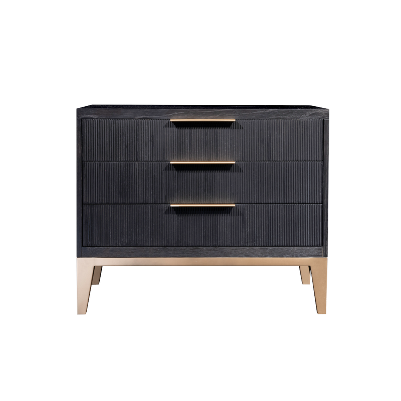 Caleb Three Drawer Nightstand