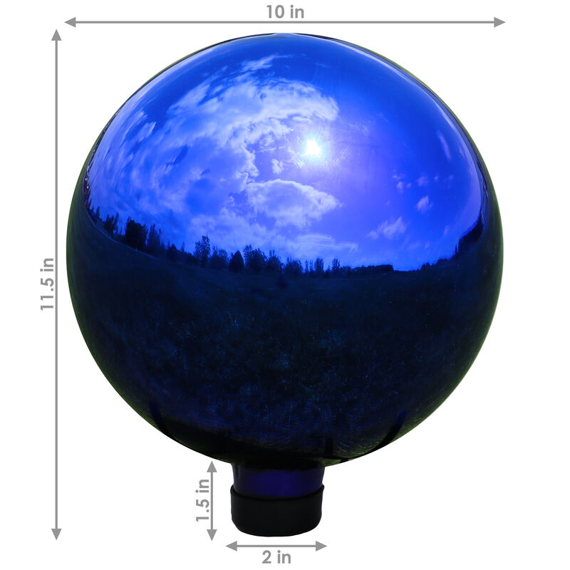 Sunnydaze Set of 2 10" Mirrored Stainless Steel Gazing Globe