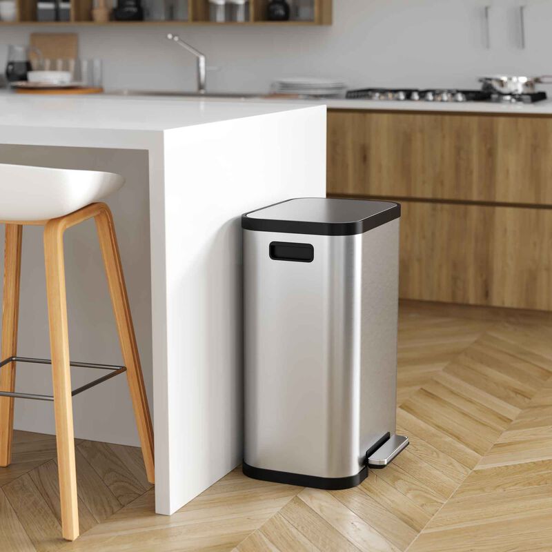 iTouchless 13.2 Gallon / 50 Liter SoftStep ProX Step Pedal Trash Can