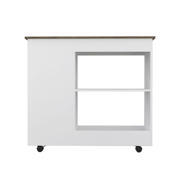 Streamdale Holmeson 5-Shelf Kitchen Cart With Caster And Dark Brown