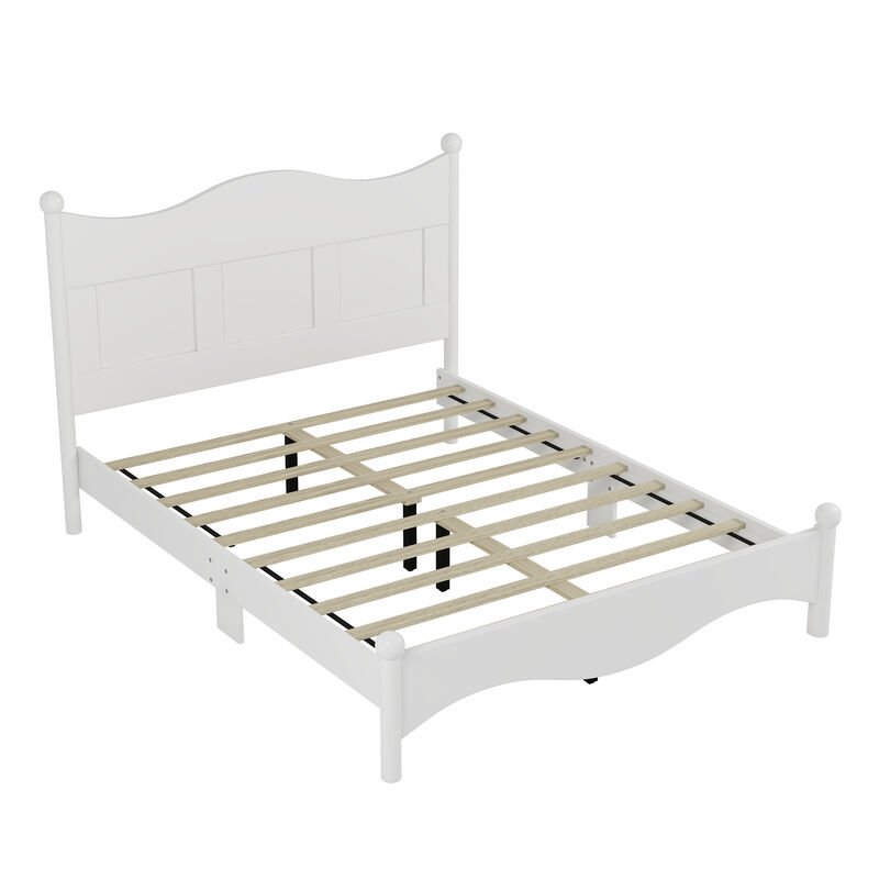 Merax Elegant Design Wood Platform Bed with Headboard