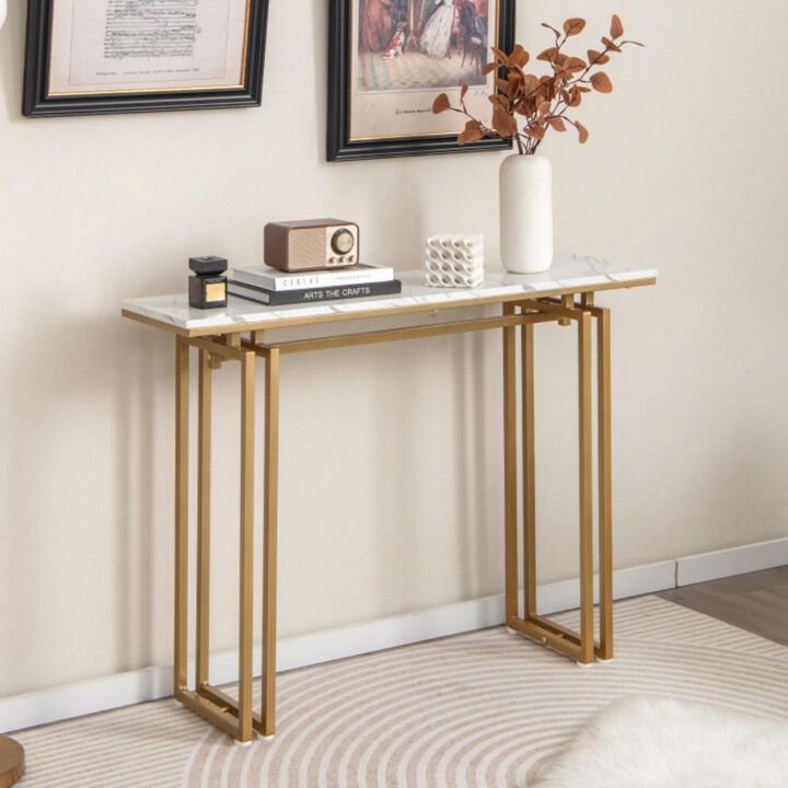 Hivvago 43.5 Inch Console Table with Heavy-duty Metal Frame