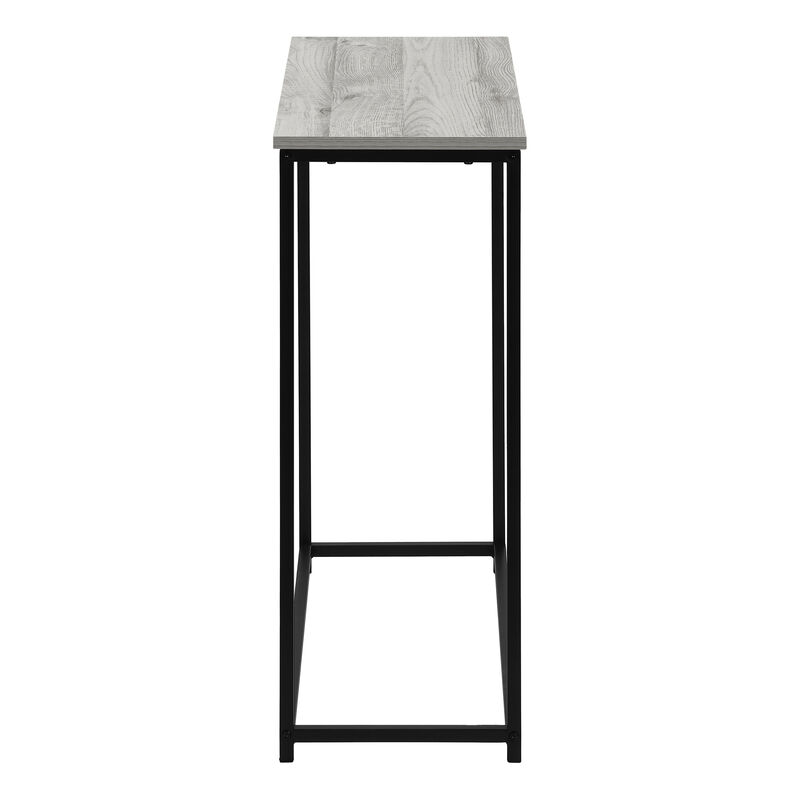 Monarch Specialties I 2251 Accent Table, Console, Entryway, Narrow, Sofa, Living Room, Bedroom, Metal, Laminate, Grey, Black, Contemporary, Modern