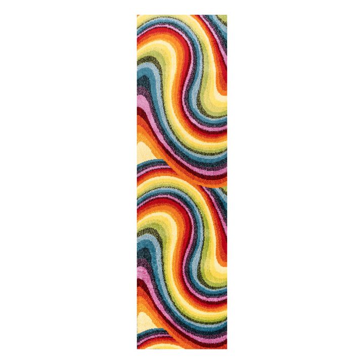 Flow Abstract Swirl Area Rug