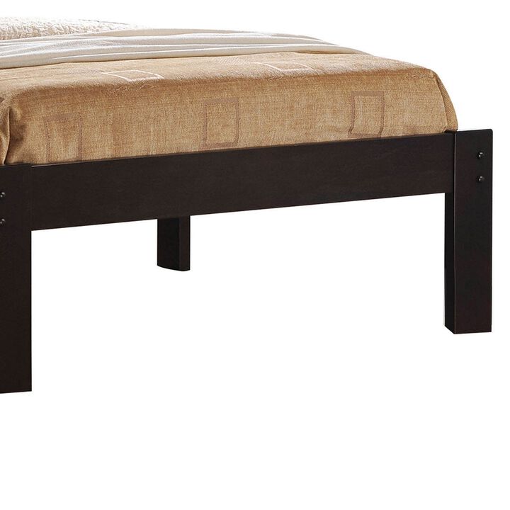 Kenney Elegant Queen Bed, Espresso-Benzara