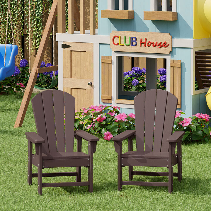 WestinTrends Kids Outdoor Adirondack Plastic Patio Chair (Set of 2)