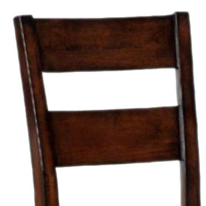 Dickinson I Cottage Side Chair, Dark Cherry Finish, Set of 2-Benzara