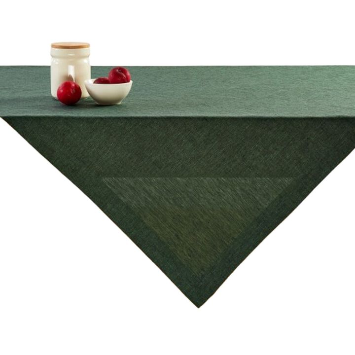 Solino Home 100% Pure Linen Table Throw 52 x 52 Inch | Athena