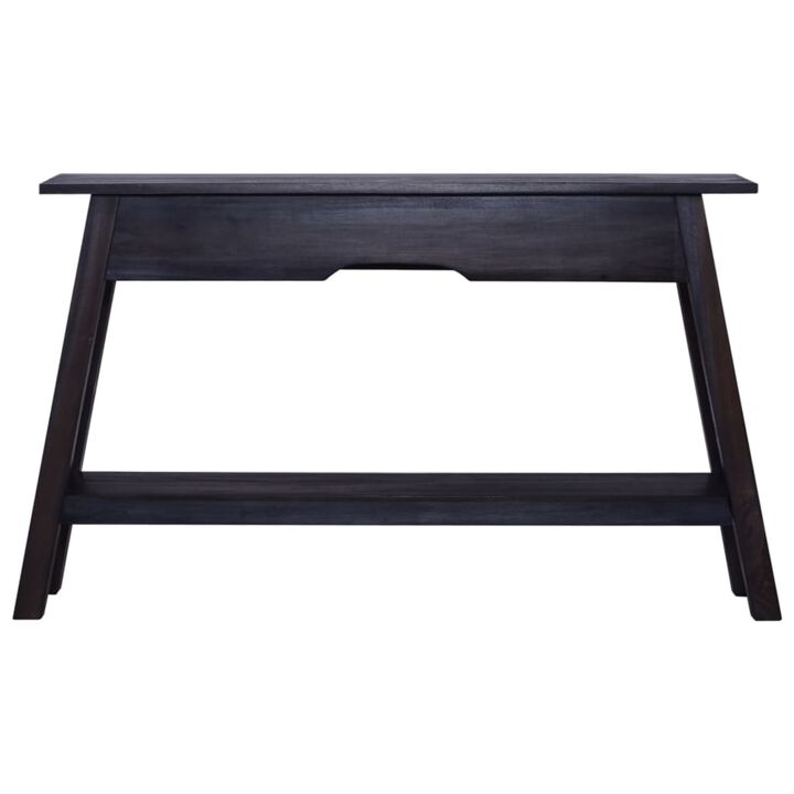 vidaXL Console Table Black 47.2"x11.8"x29.5" Solid Mahogany Wood