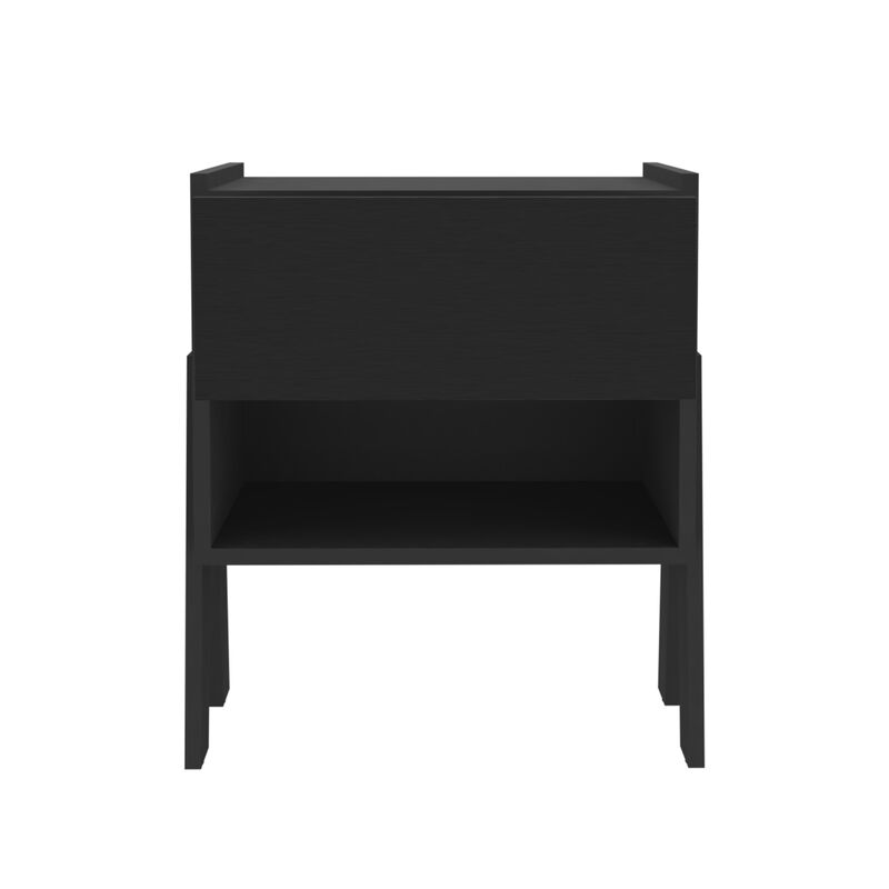 DEPOT E-SHOP Caladium Nightstand, One Drawer, One Open Shelf, Light Gray