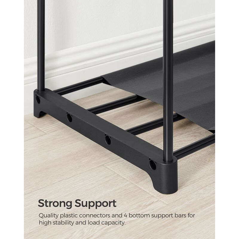 Freestanding Wardrobe with Hanging Rods - Stable Portable Clothes Rack for Any Room