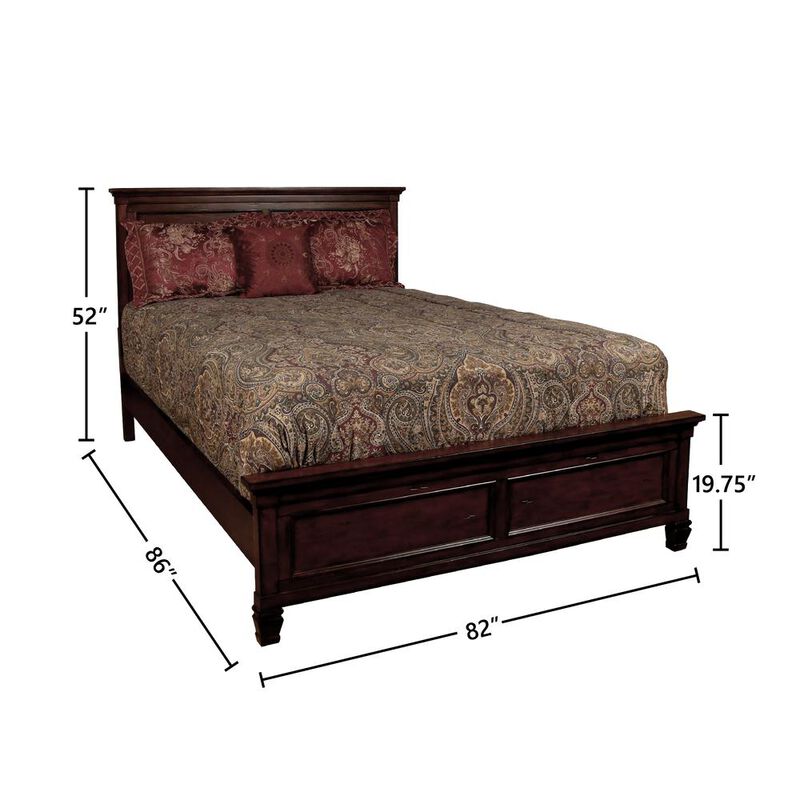 New Classic Furniture Furniture Tamarack Contemporary Solid Wood 4/6 Full Bed in Cherry