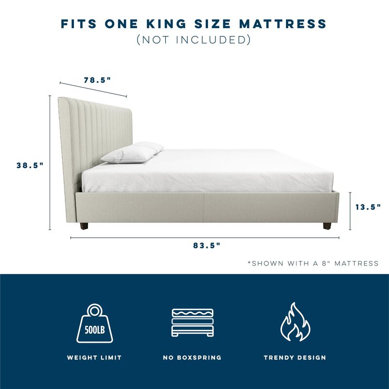 Novogratz Brittany Upholstered Bed