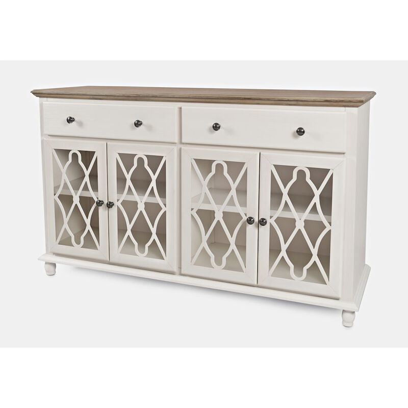 Jofran Aurora Hills Country Wire-Brushed 4 Door Accent Chest