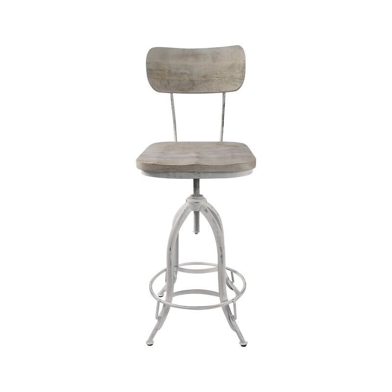 Carolina Living Mason Adjustable Barstool - Whitewash