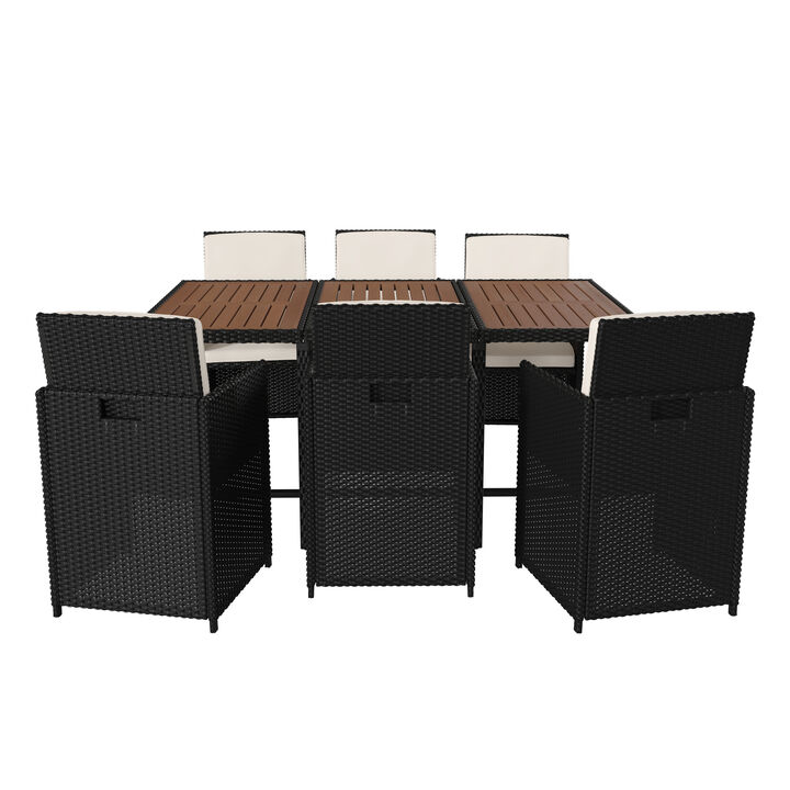 7 PC Gray/Black Patio Set