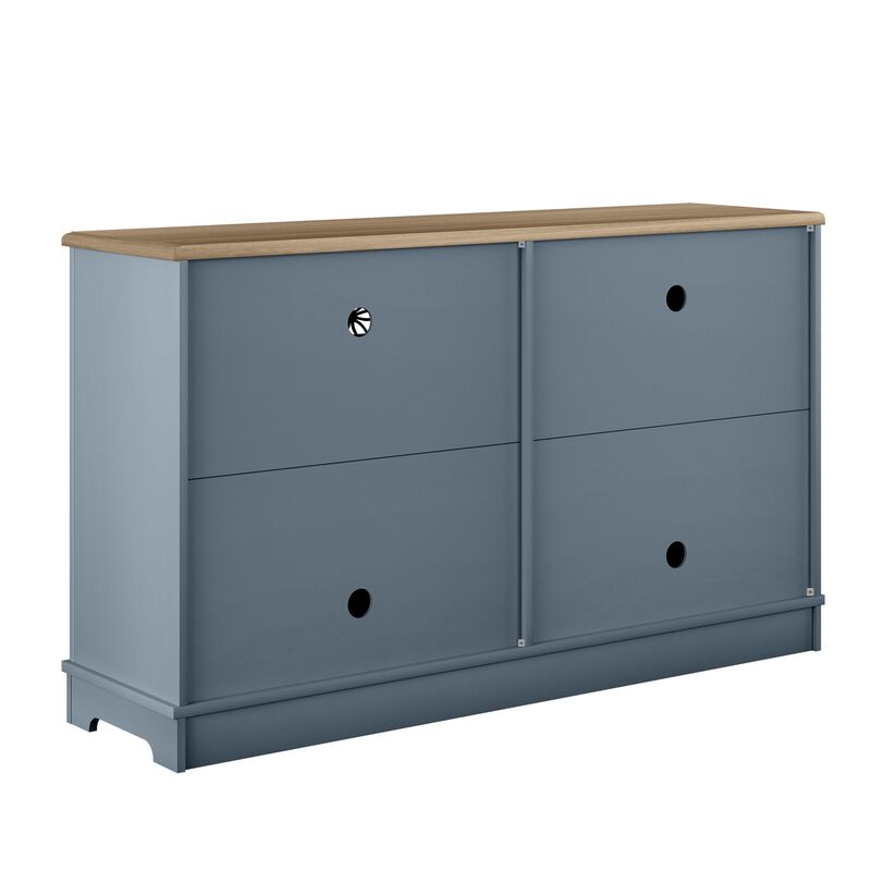 FESTIVO 57.5" Farmhouse Sideboard Buffet Cabinet with 4 Glass Doors