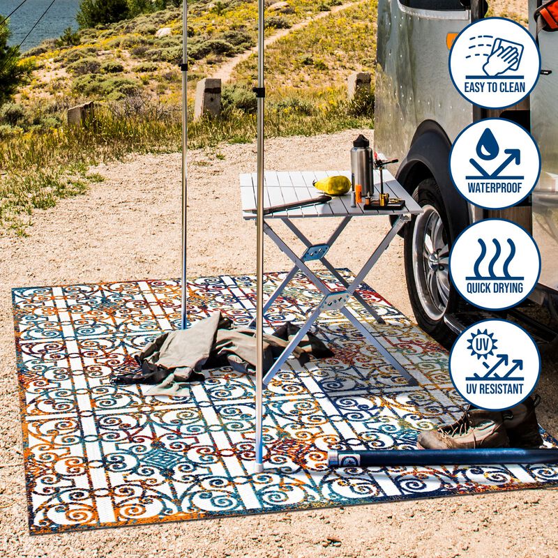 Cetara Ornate Trellis Indoor/Outdoor Area Rug