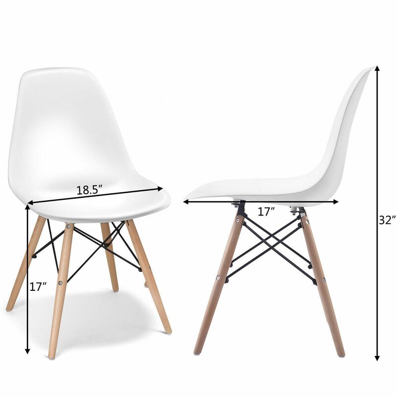 Set of 2 Mid-Century Modern DSW Dining Side Chair