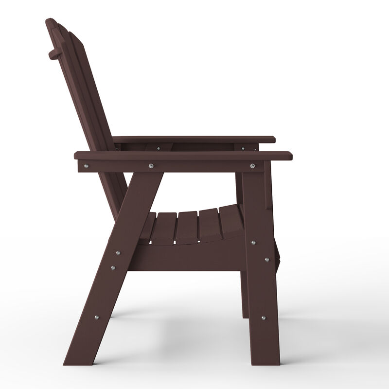 WestinTrends Dylan Outdoor Patio Shell-back Adirondack Dining Chair Weather Resistant