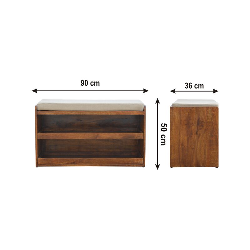 Solid Wood Shoe Storage Unit