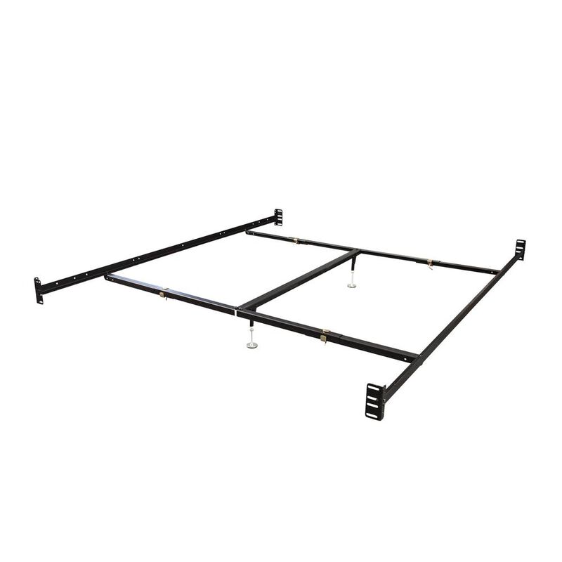 Hollywood Bed Frame Bolt On Bed Rails Queen/Eastern King with center support and 2 Glides