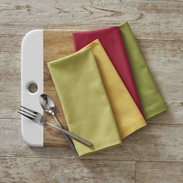 Split P Celery Elements Solid Napkin Set of 4