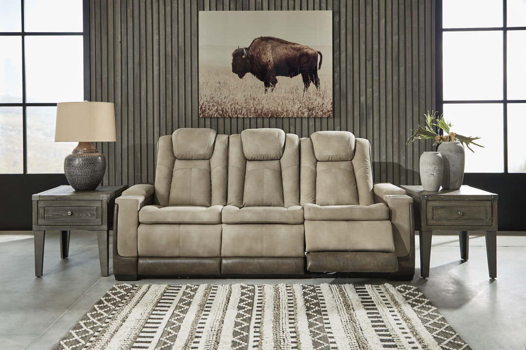 Reclining sofa with USB ports