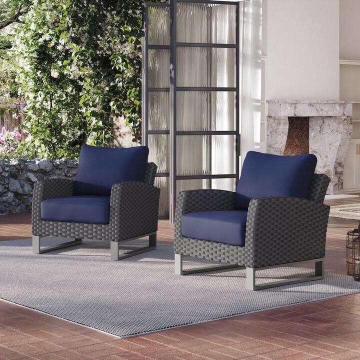 New Classic Furniture Fiji Set Of 2 Club Chairs-Blue