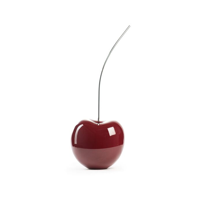 Cherry Sculpture Bright Red Resin Handmade 25" Tall
