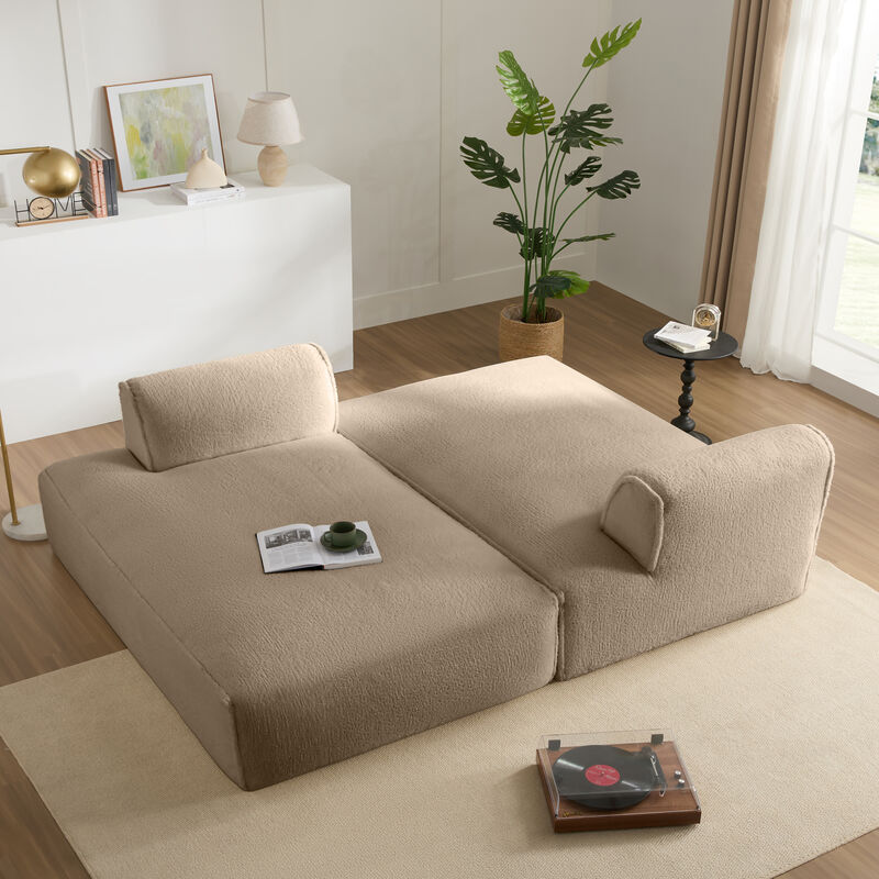 Merax Fully Compressed Sleeper Sofa for Living Room