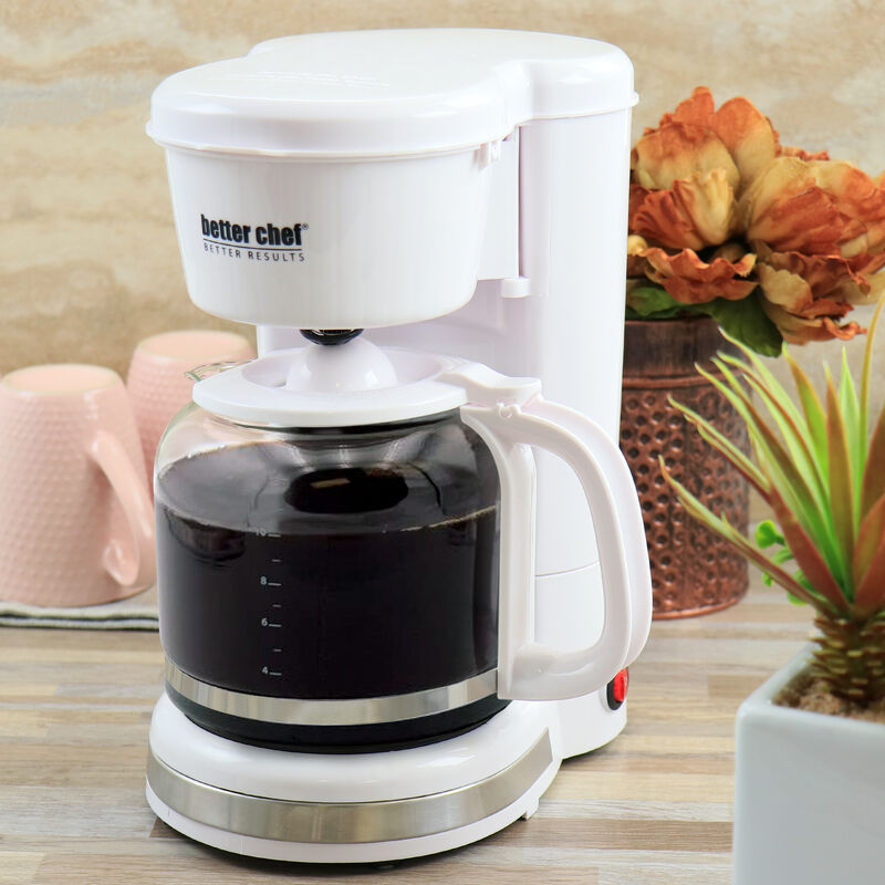 Better Chef 12 Cup 900 Watt Coffee Maker in White