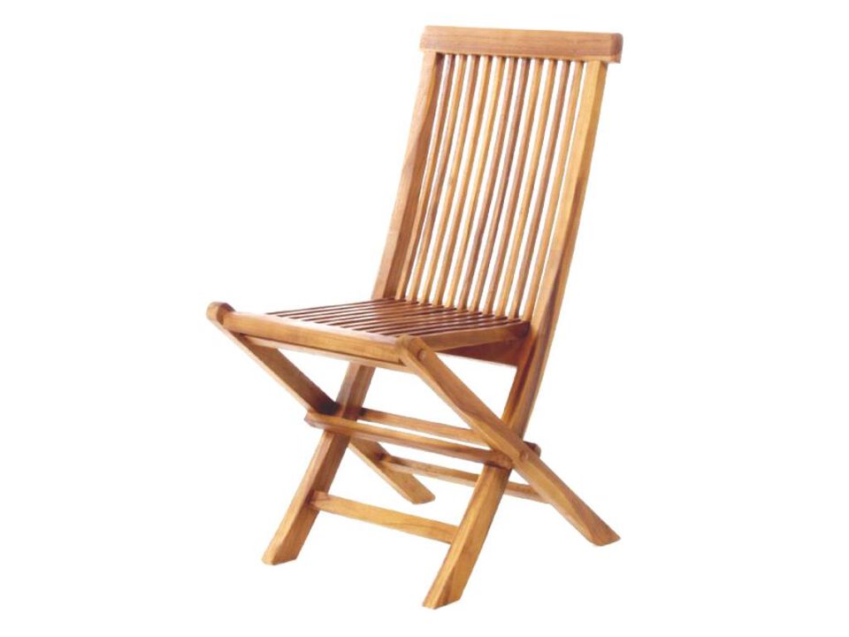 Teak Crestwood Folding Chair (set of 2 chairs)