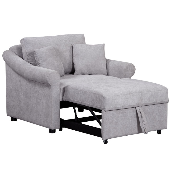 Merax Chenille Convertible Sleeper Sofa Chair