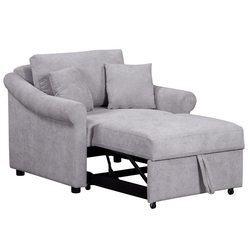 Merax Chenille Convertible Sleeper Sofa Chair