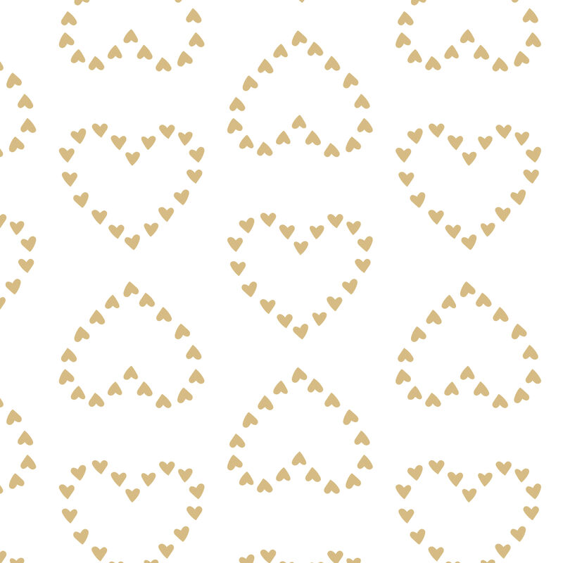Lambs & Ivy Confetti White with Gold Hearts 100% Cotton Baby Fitted Crib Sheet