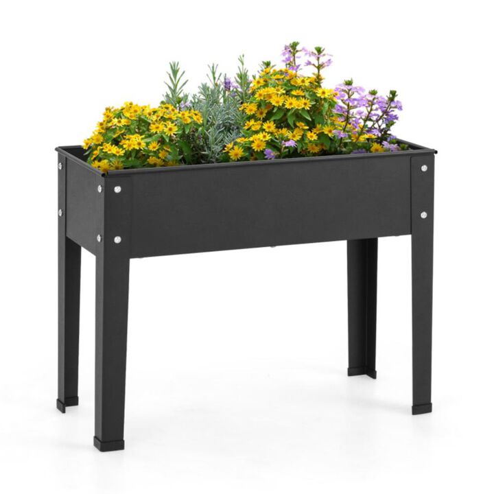 Hivvago Metal Raised Garden Bed with Legs and Drainage Hole for Vegetable Flower