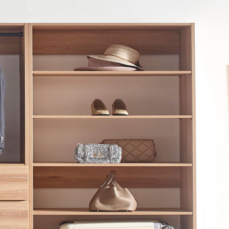 Prosper Oak Freestanding Walk in Wood Closet System