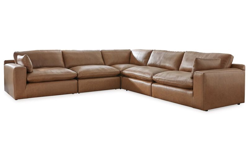 Emilia 5-Piece Leather Sectional