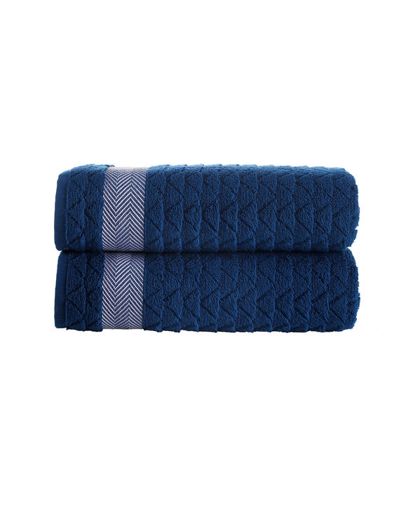 Brooks Brothers Herringbone 2 pcs Bath Towels