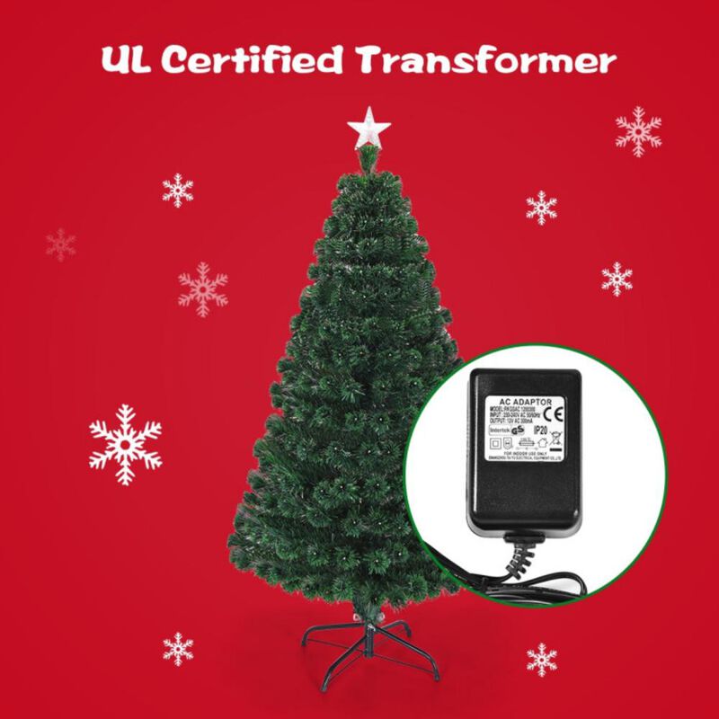 Artificial Christmas Tree with LED Light and Metal Stand