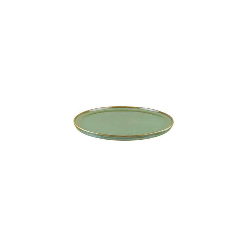 Sage dia.8.75" Round Green Porcelain Plate (Set of 4)