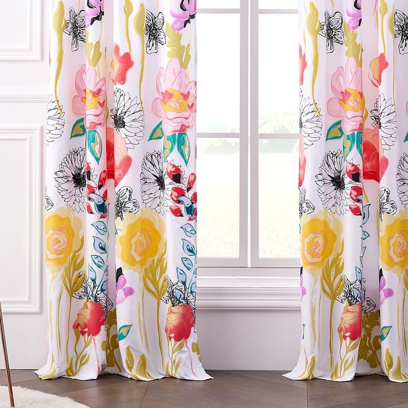 Greenland Home Fashion Watercolor Dream Panel Pair - Multi 84x84"