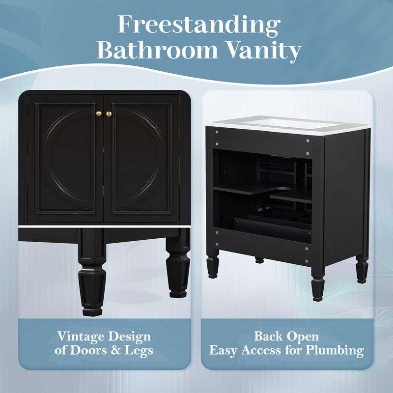 Merax Bathroom Vanity with Sink and 2 Doors