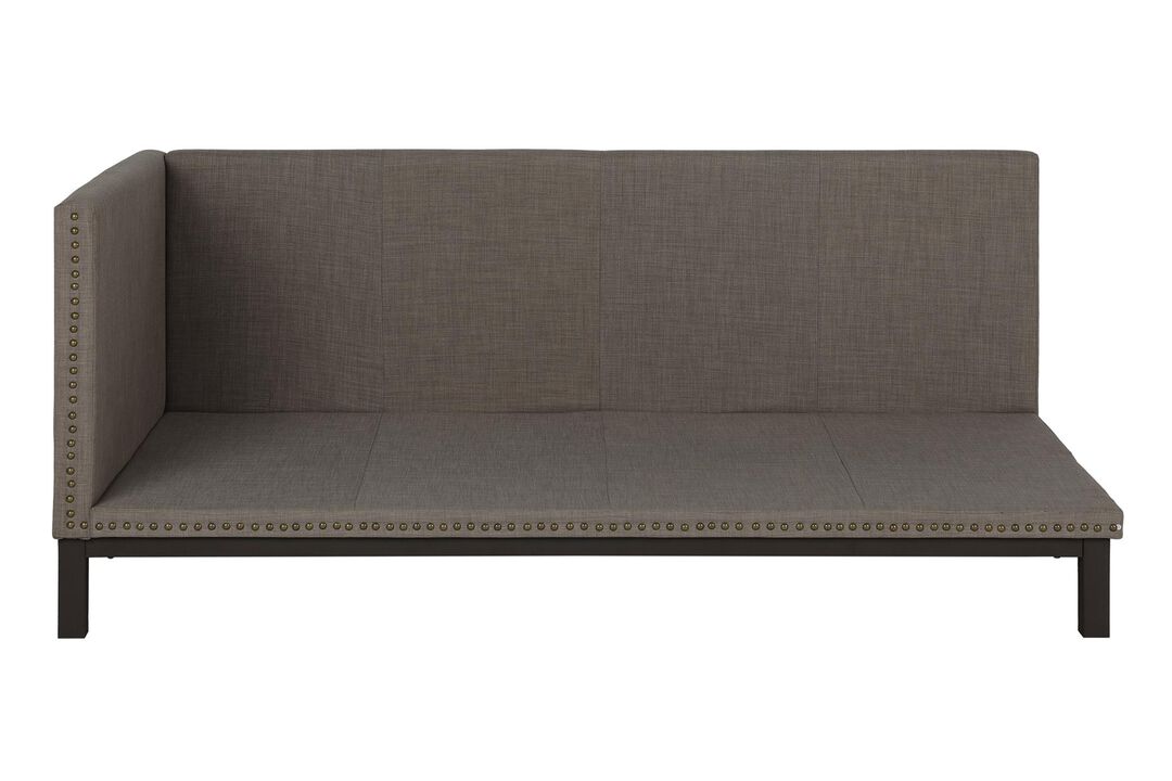 Atwater Living Doris Upholstered Daybed, Gray Linen
