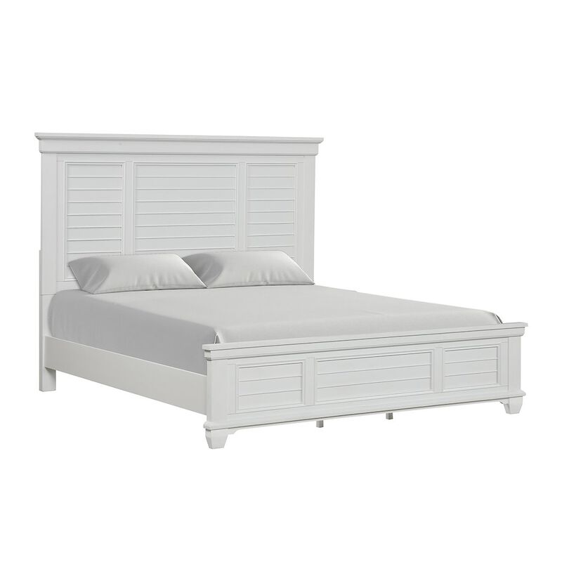 New Classic Furniture Jamestown Wood Queen Bed, White