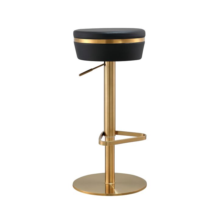 Astro Woven Vegan Leather Adjustable Stool