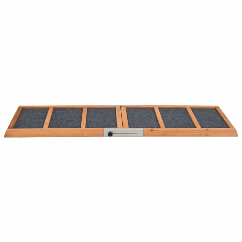 Dog Ramp Gray 47.2"x11.8" Solid Wood Fir