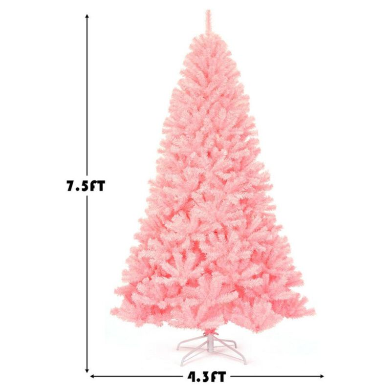 Hivvago 7.5 Feet Hinged Artificial Christmas Tree Full Fir Tree